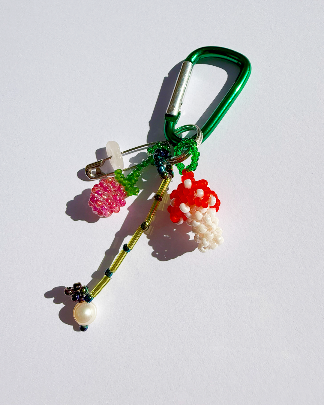 A mushroom keychain