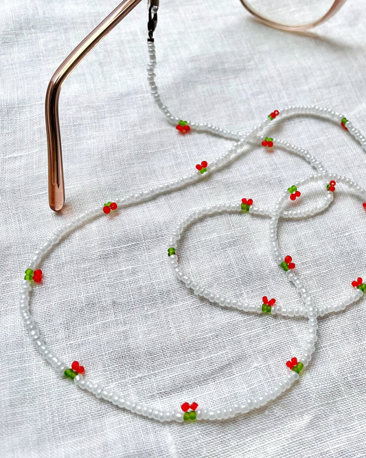 Beaded glasses chain with cherries