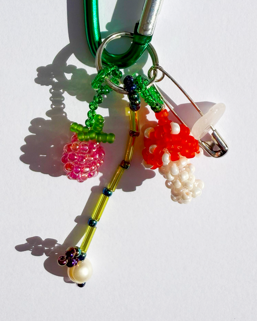 A mushroom keychain