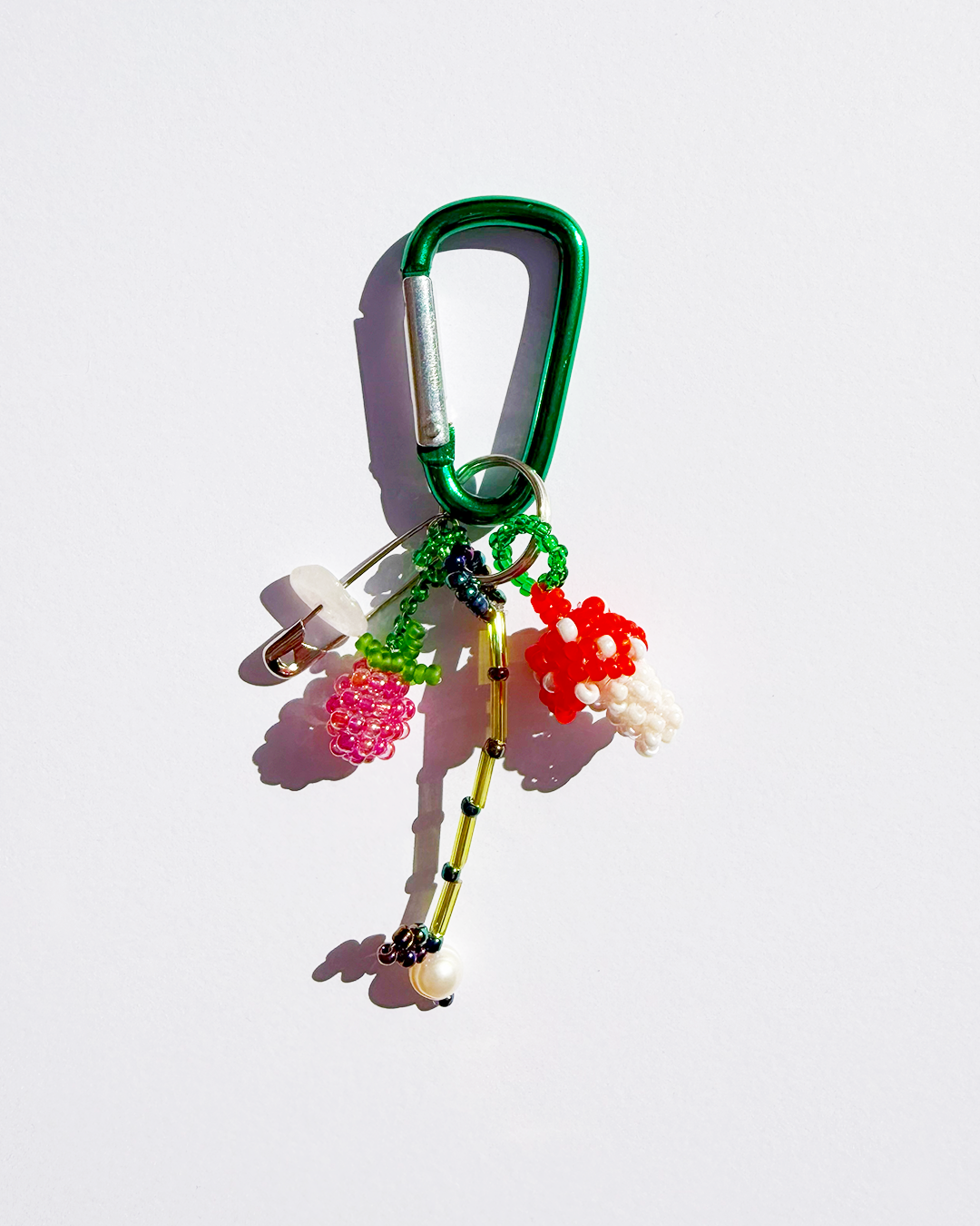 A mushroom keychain