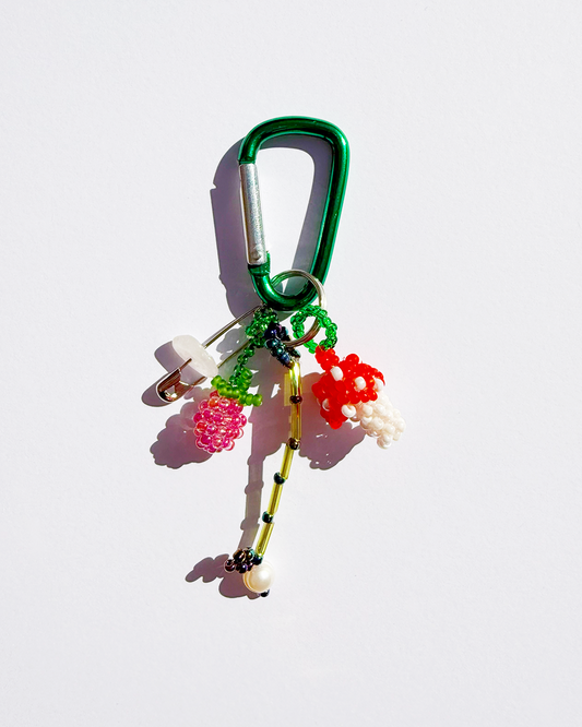 A mushroom keychain