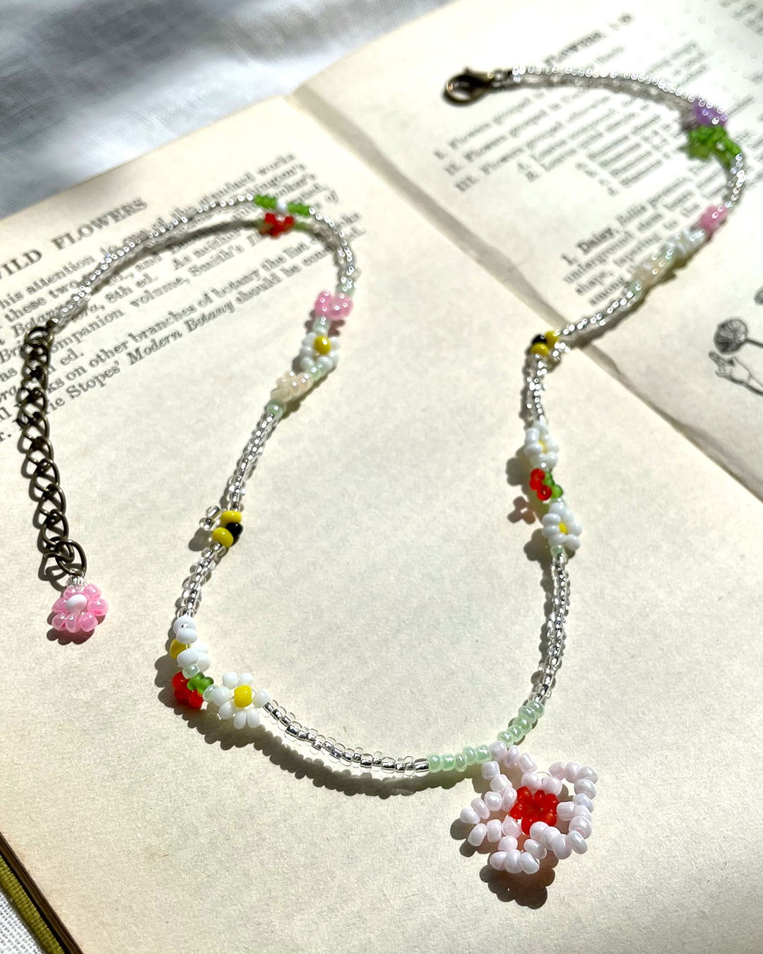 Summer meadow beaded necklace